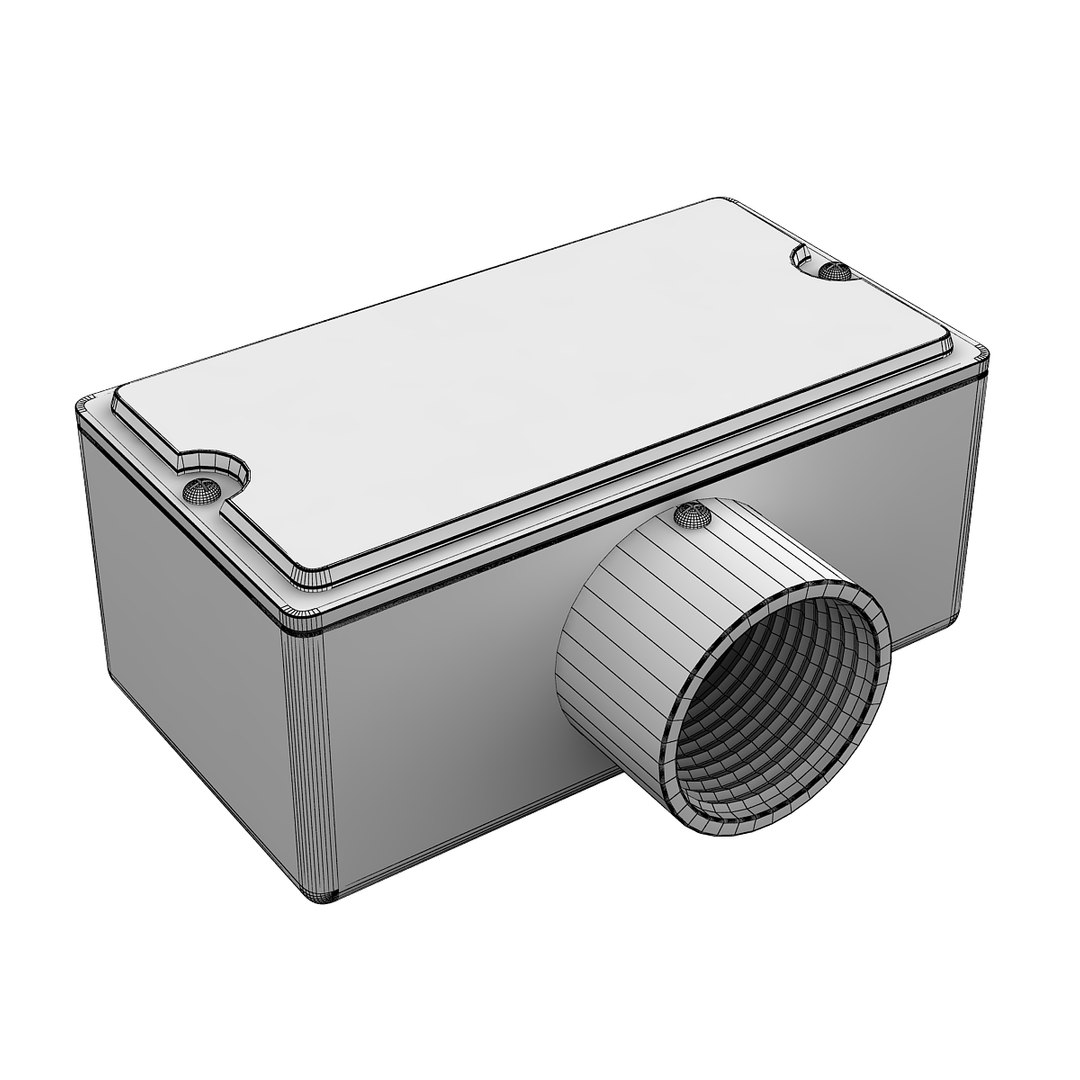 3d small electrical junction box model