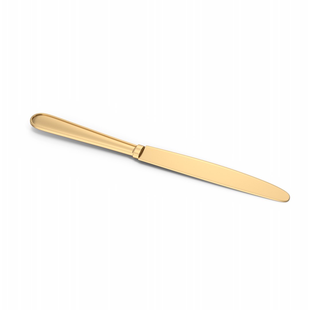 Gold Butter Knife model TurboSquid 1888844