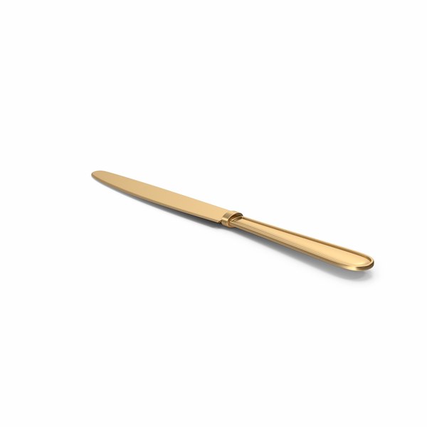 Gold Butter Knife model TurboSquid 1888844
