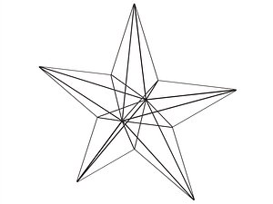 Wireframe Shape Geometric Star