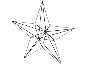 Wireframe Shape Geometric Star