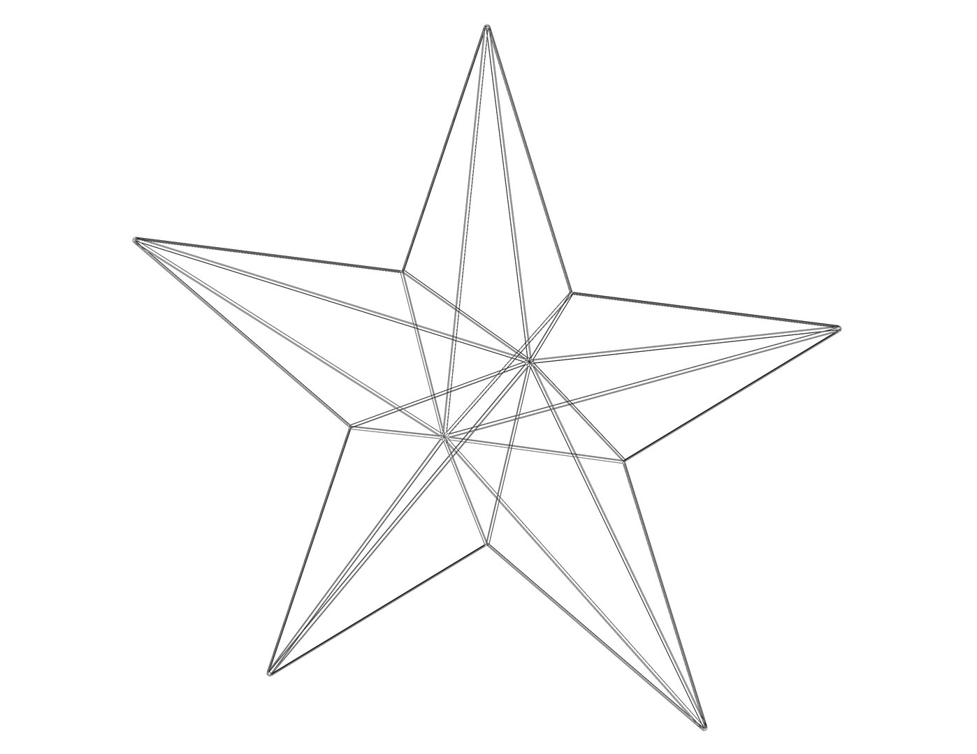 3D Wireframe Shape Geometric Star Model - TurboSquid 2162460
