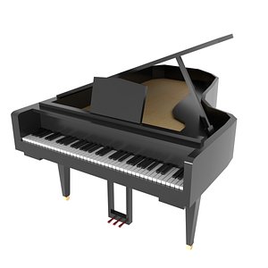 3D Low Poly Grand Piano