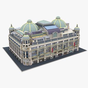 3D model Grands Magasins Printemps Boulevard Haussmann Paris 02