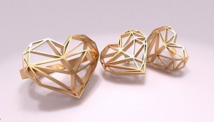 3D ring heart