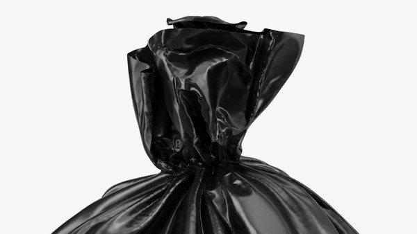 3D Tied Closed Black Rubbish Bag Small - TurboSquid 1839950