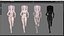 Roupas de biquíni 0023 - Rig - Unreal - Unity - Blender - Animado - Personagem feminina realista