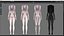 Roupas de biquíni 0023 - Rig - Unreal - Unity - Blender - Animado - Personagem feminina realista