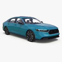 Modern Sedan Turquoise Simplified