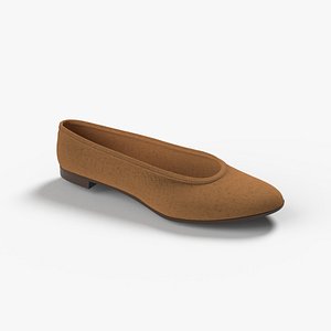 Ladies ballet flat leather