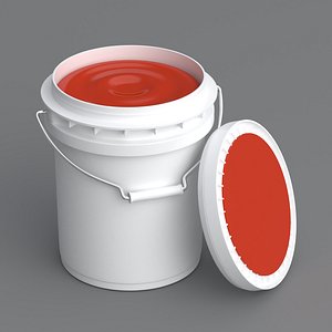 5L paint bucket Red