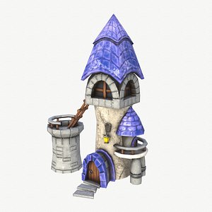 cartoon magic tower 3D model