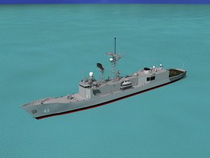 perry class frigate 3d max