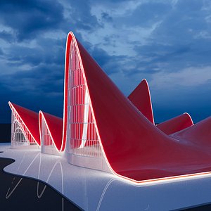 3D Parametric Waveform Pavilion 02