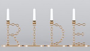 3D model Candleholder Ride Bronze 3D Model True Renders UV 4K PBR Textures