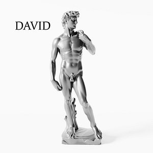 3D David Renaissance Sculpture 3D model model