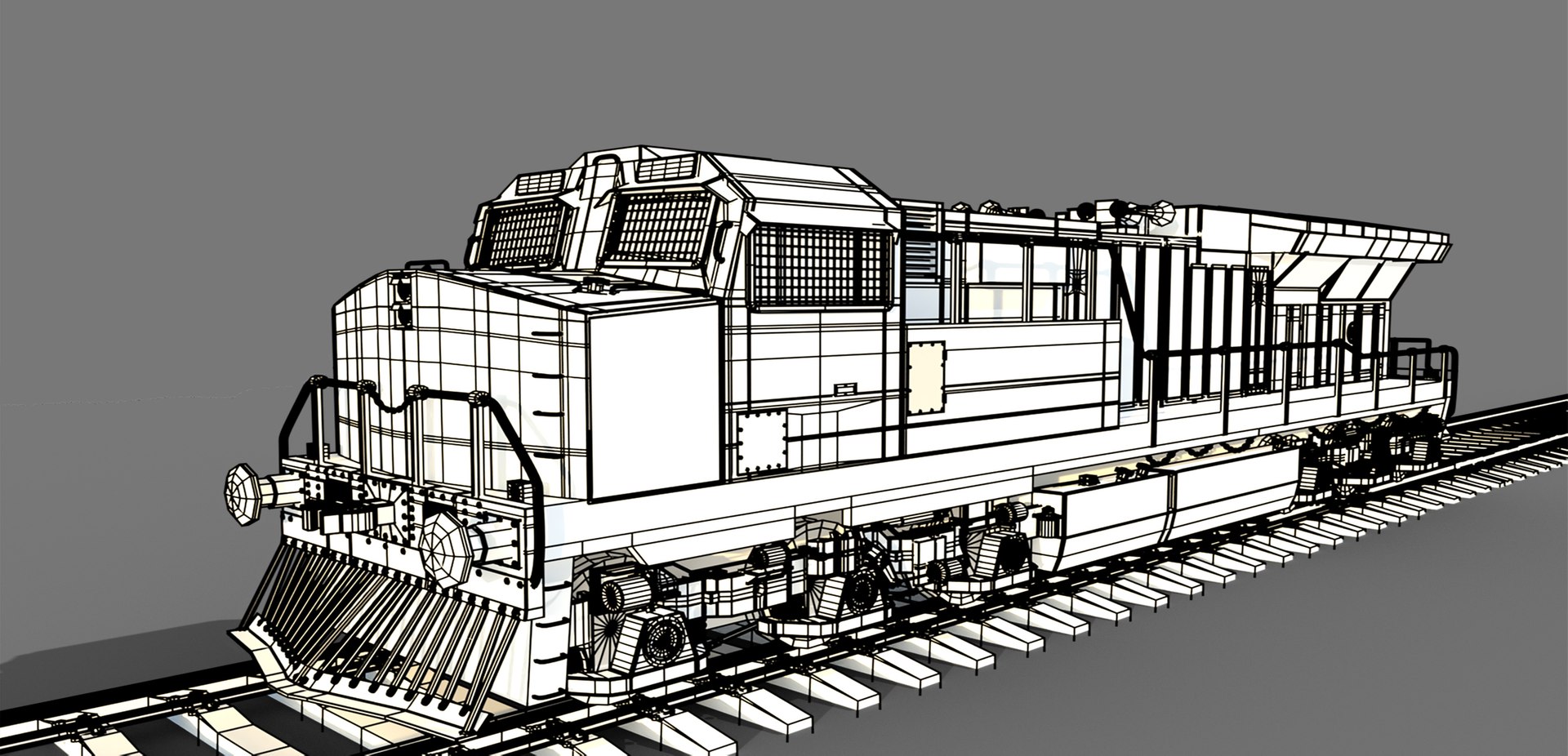 3D Train Diesel Locomotive Model - TurboSquid 1719028