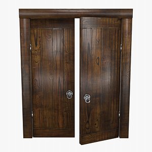 wood wooden door 3D model