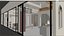 Collection de mobilier de salon de coiffure PBR, modèle 3D : station de miroir, fauteuil de coiffure et lavabo
