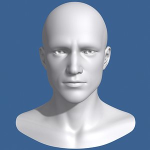 polygonal male body character 3d model