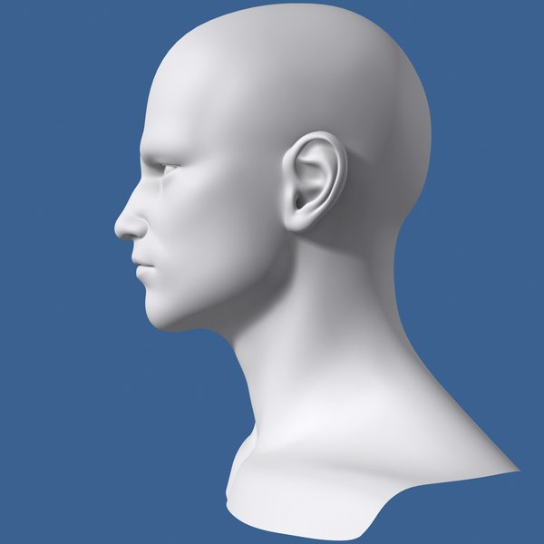 male head 3d model