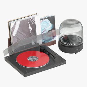 Vinyl audio set 3D model