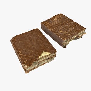 Realistic Chocolate Wafer Half Bar