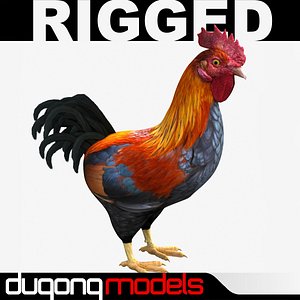 dugm02 rooster 3d dxf