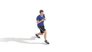 step front Exercise Man Animation