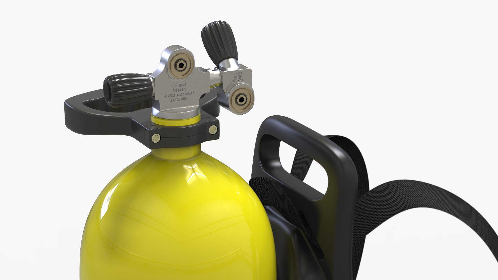 Diver Tank Back Pack 3D - TurboSquid 2132546