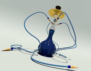 3ds max 4-hose hookah
