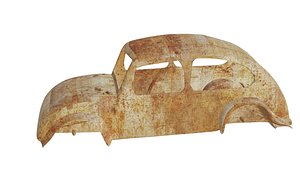 rusty scrap car 3D model