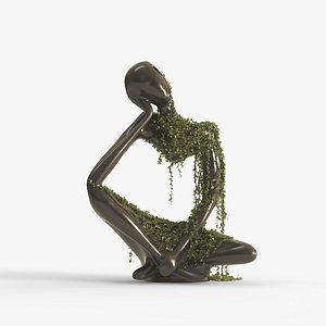 Thinking Human Animated 3D Model Sculpture - V330