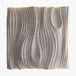 3D wave wall 01 model