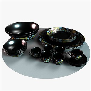 free obj mode arabian fancy dishes