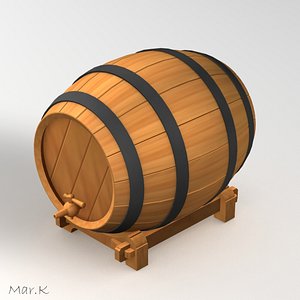3ds wine barrel
