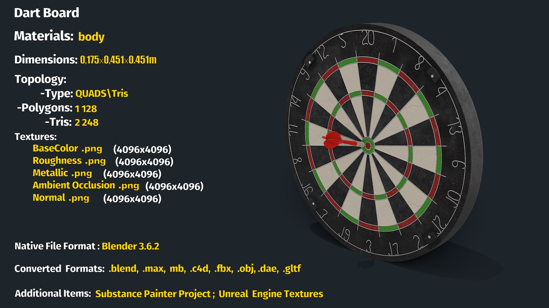 3D Dart Board model https://p.turbosquid.com/ts-thumb/Ge/5KqoFB/T6/info/png/1696111497/1920x1080/fit_q87/74fbea243245dfa3f558fe89f29f2fadf75e008b/info.jpg