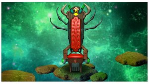 3D alienchair maya2015