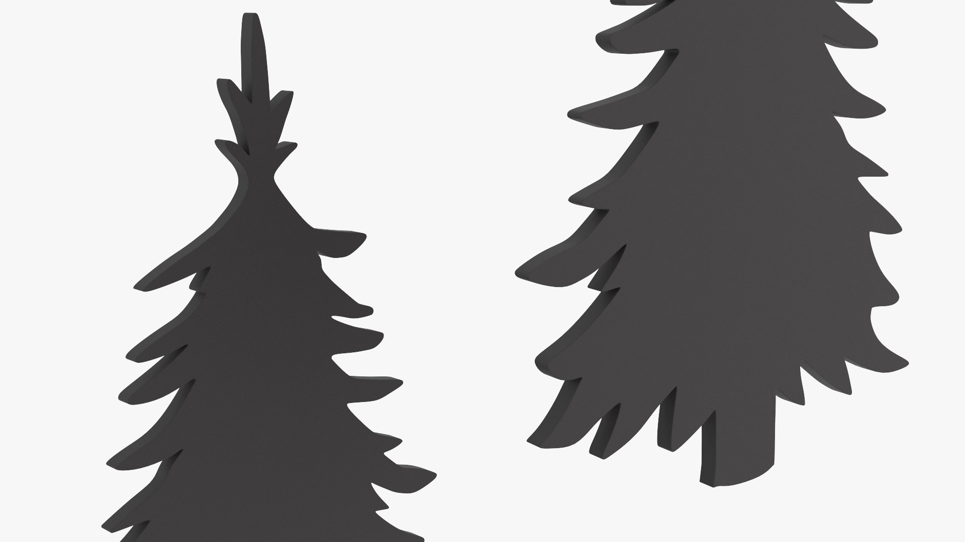 Fur Tree Silhouette 3D Model - TurboSquid 2225201