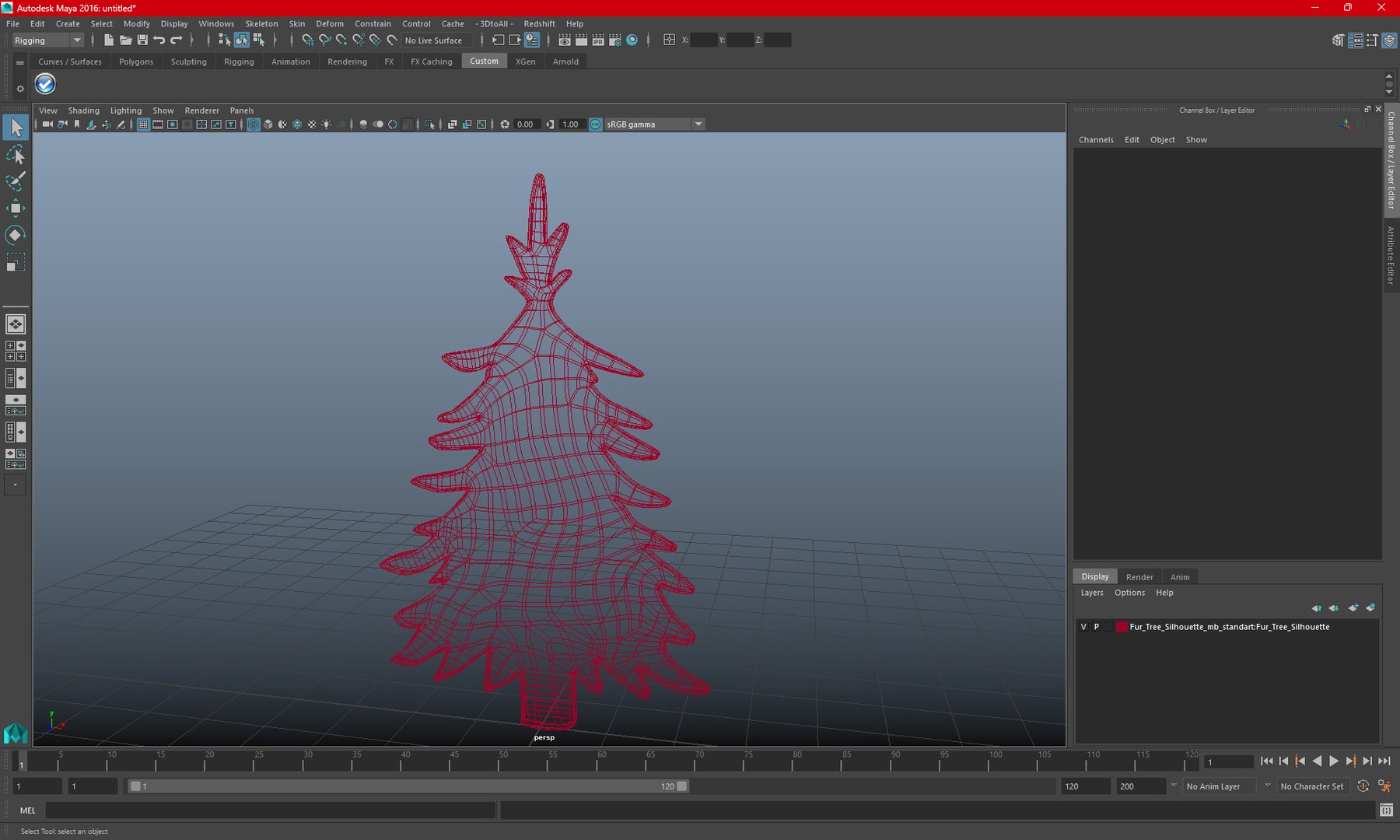 Fur Tree Silhouette 3D Model - TurboSquid 2225201