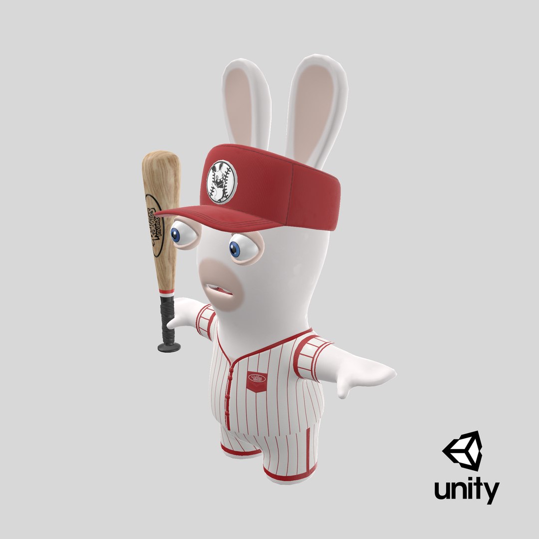 3D Raving Rabbids Baseball Player Character 8K https://p.turbosquid.com/ts-thumb/Ge/TFrPjX/Ya/stemcell_unity_render/png/1729083286/1920x1080/fit_q87/f7108cea8e112ce4e184d0aa2f116486d079f1d8/stemcell_unity_render.jpg