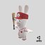Raving Rabbids Baseballspieler-Charakter 8K