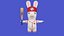 Raving Rabbids Baseballspieler-Charakter 8K