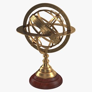 antique globe 4 3d model