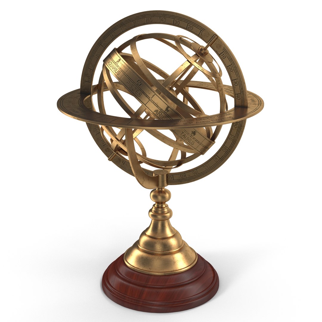 Antique Globe 4 3D model preview