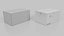 White Cardboard Box Retail Ready Trio &ndash; Rigged and Customizable 3D model