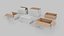 White Cardboard Box Retail Ready Trio &ndash; Rigged and Customizable 3D model