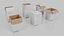 White Cardboard Box Retail Ready Trio &ndash; Rigged and Customizable 3D model