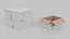White Cardboard Box Retail Ready Trio &ndash; Rigged and Customizable 3D model