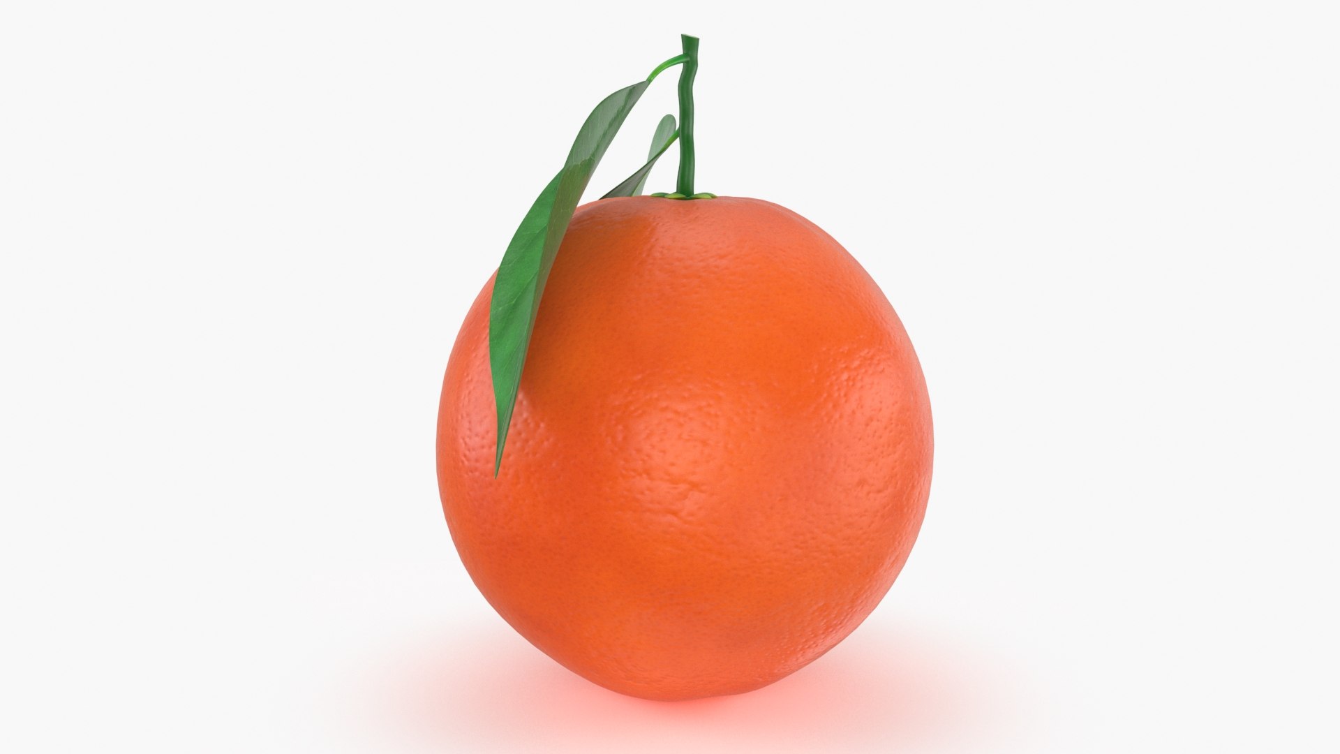 3D Model Whole Blood Orange With Leaf - TurboSquid 1993276